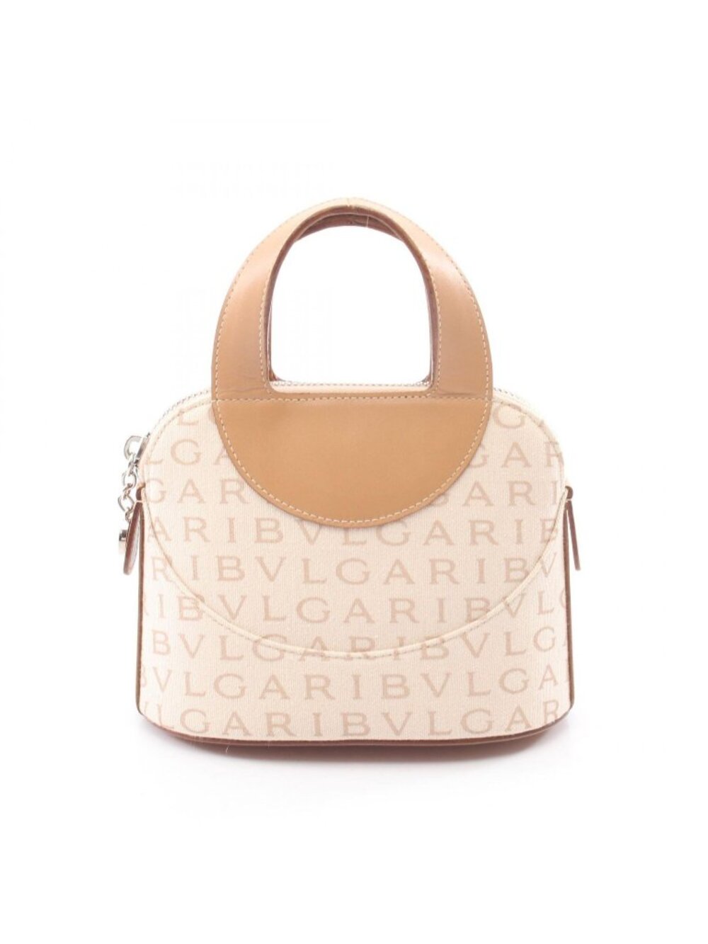 Bvlgari Handbag Logomania Mini Ivory Beige Leather
